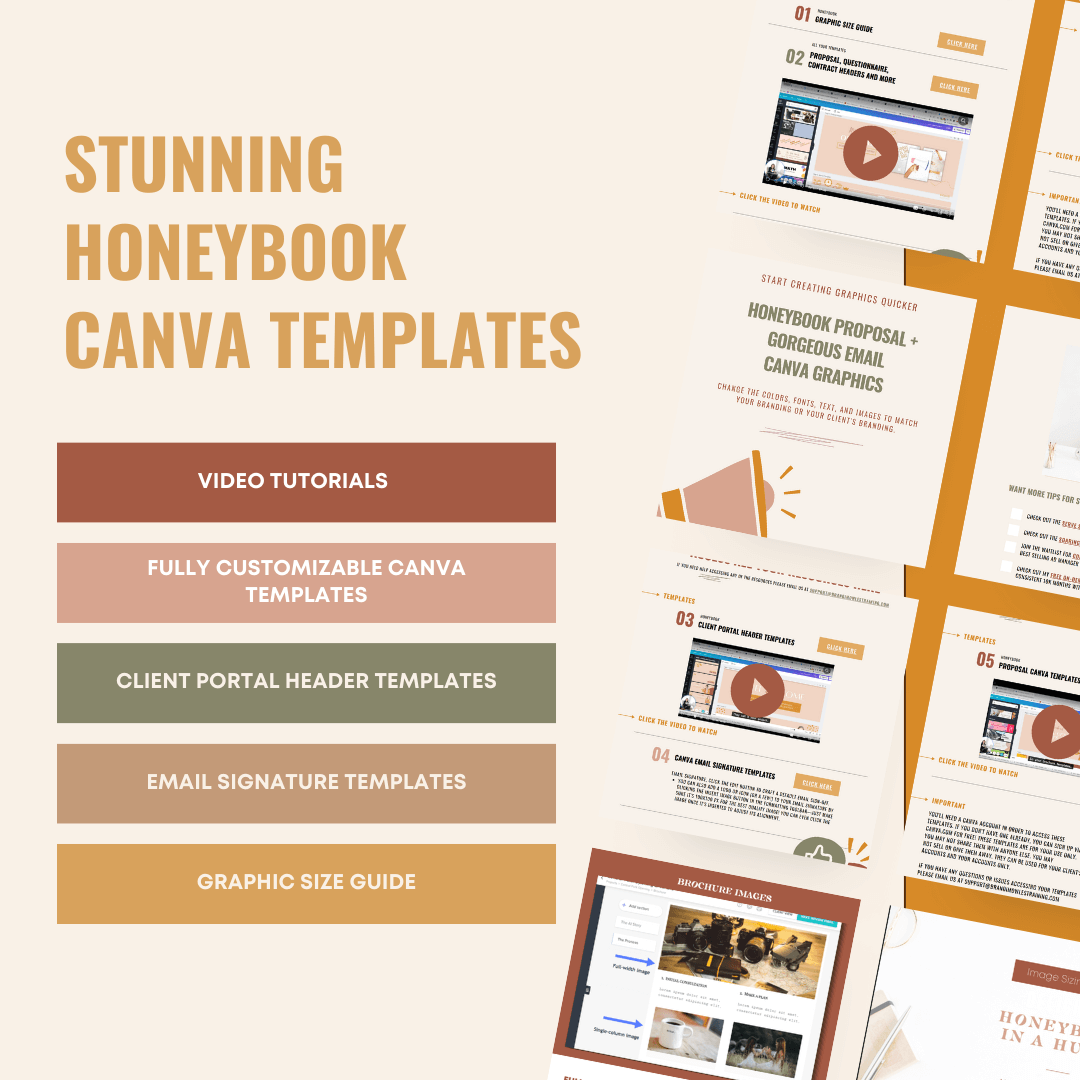Honeybook Canva Templates For Proposals, Emails And More