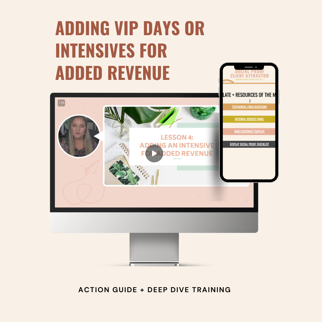 VIP Days & Intensives For Added Revenue